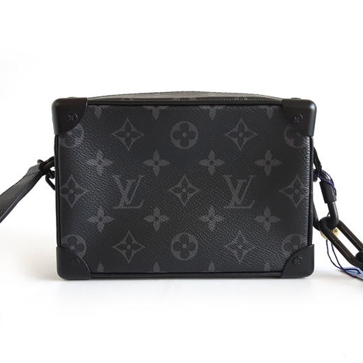 【95新】LV路易威登M44735黑老花黑武士mini soft trunk软盒子包单肩斜挎包中性款130326TB16 商品图1