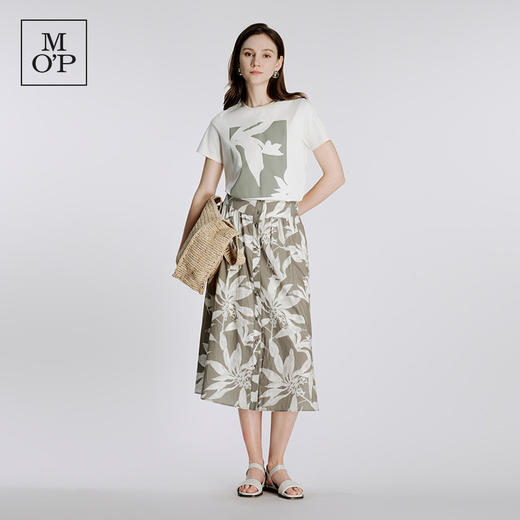 Marc O'Polo/MOP夏季新款好看气质搭配设计感印花长半裙女半身裙 商品图1