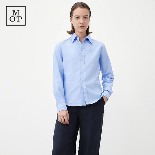 Marc O'Polo/MOP秋季新款好看品牌经典设计修身长袖衬衫女士上衣 商品图0