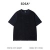 SDSA男装2026新款高贵轻奢高街网纱拼接假两件短袖T恤百搭宽松潮 商品缩略图0