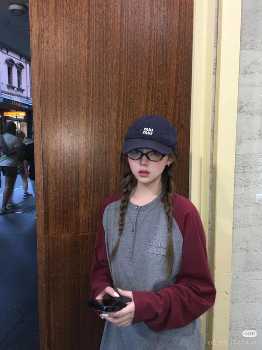 F031683早春学院风氛围感拉满撞色圆领开衫长袖上衣 商品图6