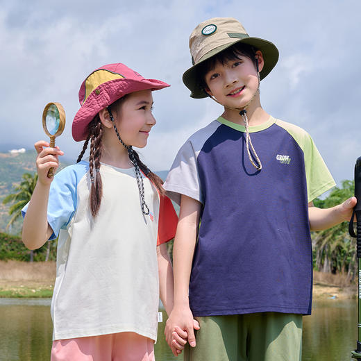 【10A抗菌】棉花堂夏款撞色不粘人弹性童装短袖速干T恤-- FD61128 商品图7