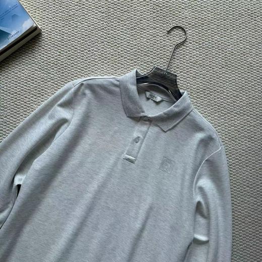 F031610春季新款休闲商务百搭通勤纯棉翻领长袖POLO上衣 商品图5