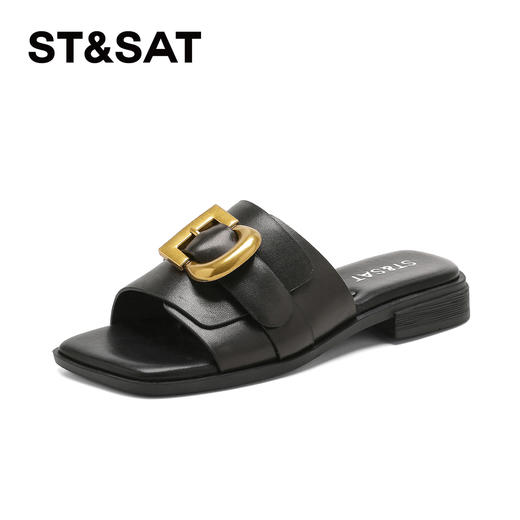 星期六26夏新款时尚金属扣休闲度假凉拖SSE2110CHU 商品图11