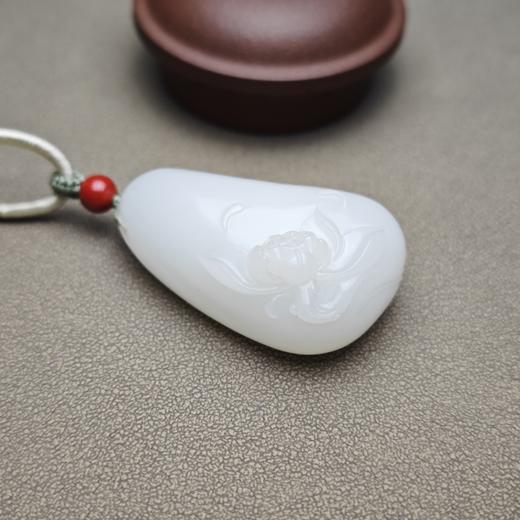 新疆和田玉且末料羊脂玉超白花开富贵 312-2 商品图5
