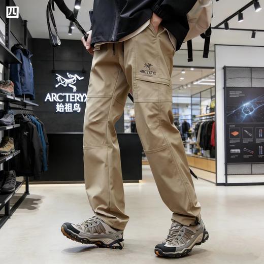 F031649高密度特定梭织全棉纱卡面料立体剪裁户外机能风工装裤 商品图3