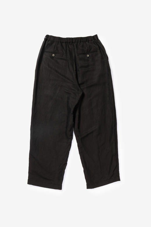 Calmlence 26SS 黑色生丝亚麻混织轻盈长裤 商品图1