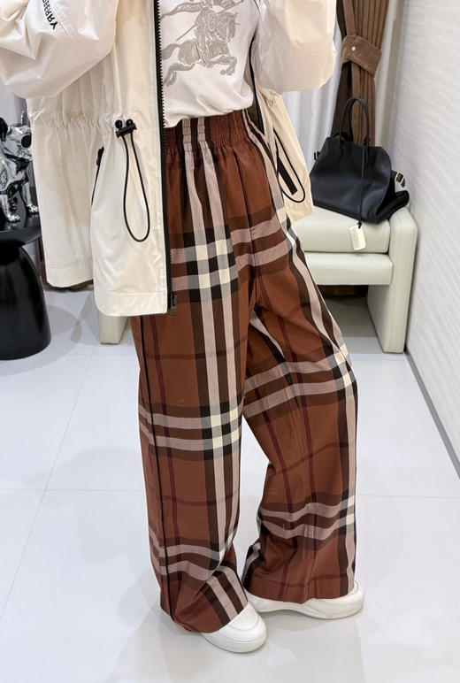 316-10 大格子女士长裤 商品图3