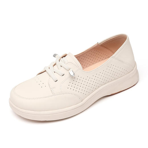 信诺软底妈妈鞋子平底舒适单鞋女不累脚休闲百搭皮鞋2026春季新款6C5096-7T 商品图3