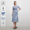 Marc O'Polo/MOP夏季新款好看印花时尚V领茶歇裙显瘦收腰连衣裙女 商品缩略图0