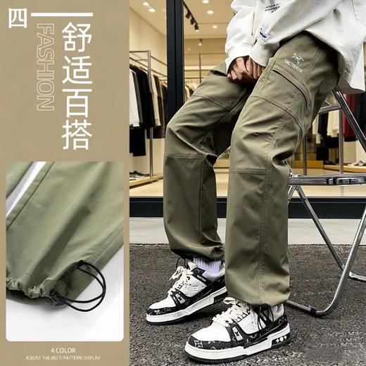 F031649高密度特定梭织全棉纱卡面料立体剪裁户外机能风工装裤 商品图7