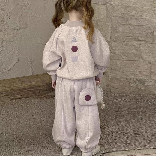 裁缝学苑TQ195圆领插肩袖卫衣纸样卫裤套装儿童裤子童装打版样板裁剪图 商品图2