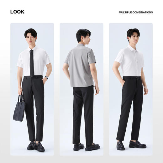 【提花衬衫】柒牌男装2026夏季新款微弹含莫代尔商务质感短袖衬衫 130A70420 商品图2