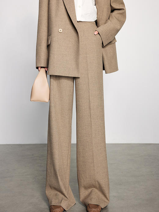 法小曼*子珍韩系少女卡其色西装套装女直筒型2026新款大女主气场西服 商品图7