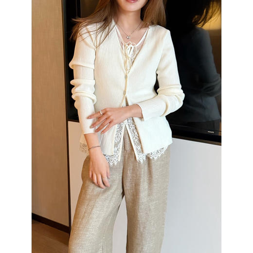 假两件拼接蕾丝上衣｜ri本进口纳米蕾丝・软糯亲肤|数量有限，手慢无！， 商品图1