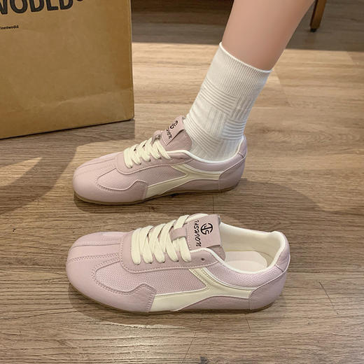 「拼团同款！平底德训鞋」复古好搭女款夏季新款透气网面轻便休闲运动板鞋子 商品图2
