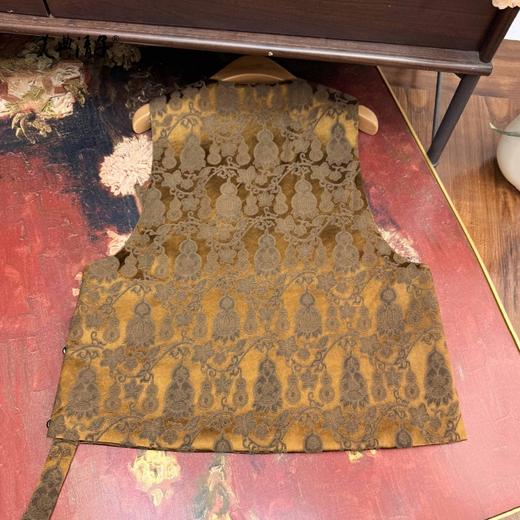 新中式提花深V领无袖侧边纽扣马甲 商品图4