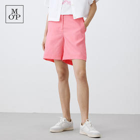 Marc O'Polo/MOP夏季新款好看时尚高级感亚麻五分裤女士休闲短裤