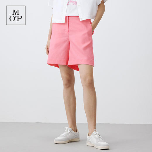Marc O'Polo/MOP夏季新款好看时尚高级感亚麻五分裤女士休闲短裤 商品图0