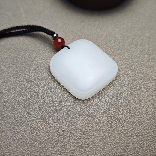 新疆和田玉且末料羊脂玉规整小方牌 312-17 商品图5