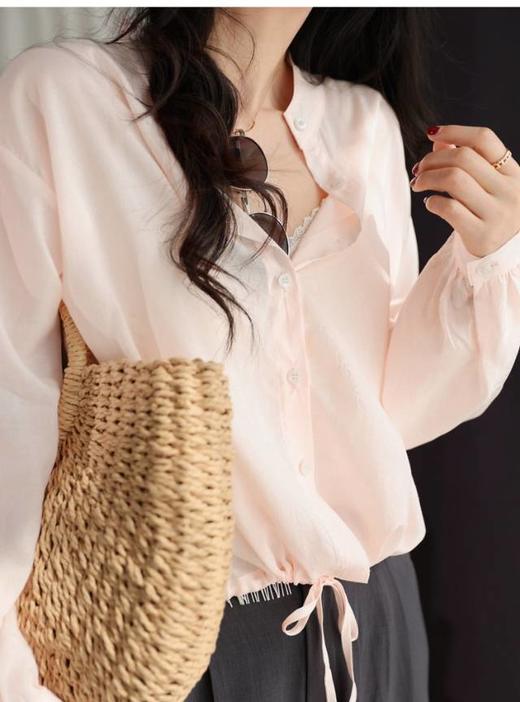 【多妈团购 天丝亚麻·老钱风衬衫】天然纤维亚麻，配合兰精天丝和棉，不闷不热，超透气~宽松微落肩 轻松拿捏松弛感--连横 商品图7