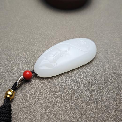 新疆和田玉且末料羊脂玉观音牌 312-15 商品图4