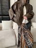 F031692女装欧美立领机车感PU皮长袖立领夹克短外套 商品缩略图8