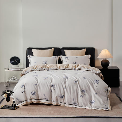 多喜爱 60S贡缎长绒棉四件套 柏寇/奥瑞莉{DO女士系列}【刺绣&宽边&织带工艺】【双股织造】【礼盒装】现代轻奢 都市优雅细腻顺滑 柔软亲肤 清爽透气 耐洗耐磨 商品图5