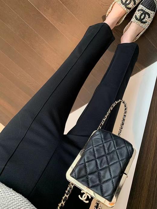 F031691大长腿高腰鱼尾小黑裤微喇裤直筒裤女春夏新款 商品图13