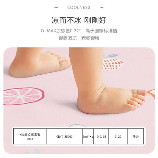 罗莱儿童 萌趣 晚安小象A类抗菌防螨可水洗冰皮席 商品图1