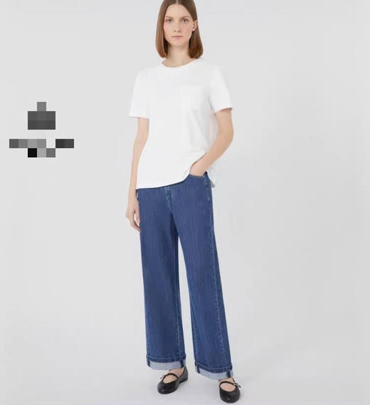 【秒杀价已调 直接拍】MAX春夏 挽边 2穿设计 直筒牛仔裤 高个子 小个子都可以收的百搭色 商品图7