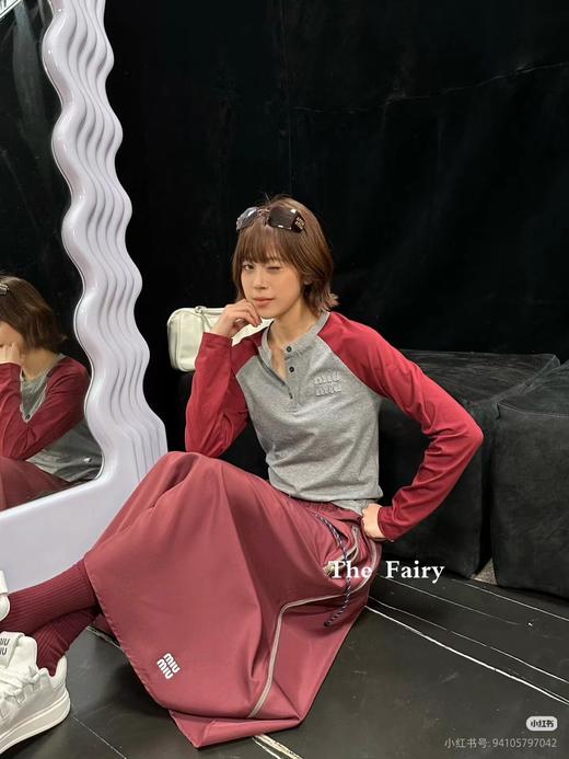 F031683早春学院风氛围感拉满撞色圆领开衫长袖上衣 商品图7