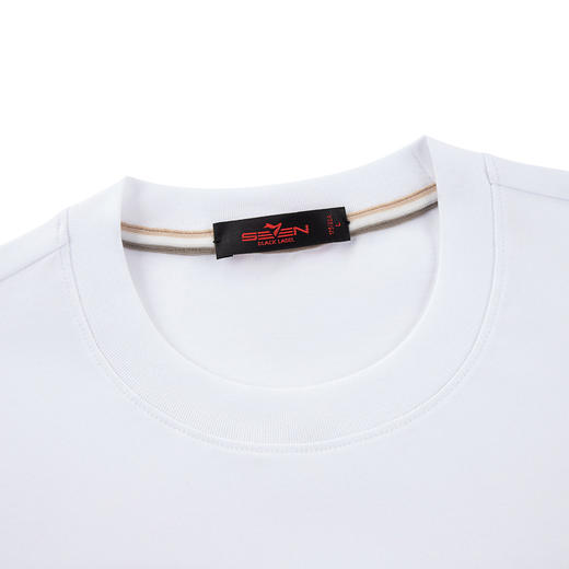 【图案T恤】柒牌短袖2026夏季新款圆领新疆透气棉休闲中青年上衣 130T72490 商品图2