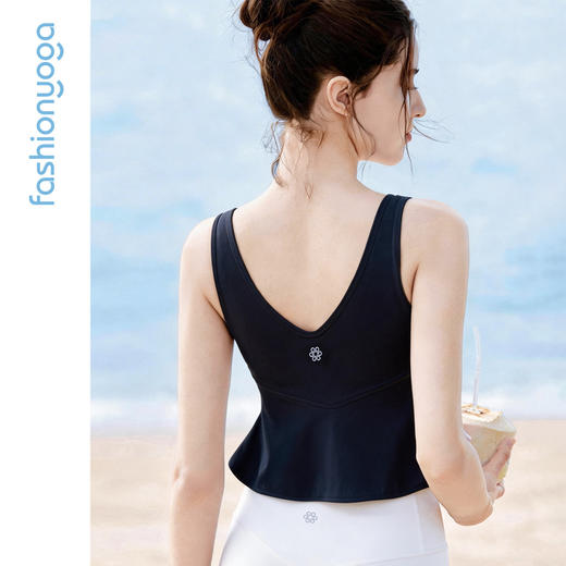 FC16207气质蕾丝花朵飘带背心 商品图13