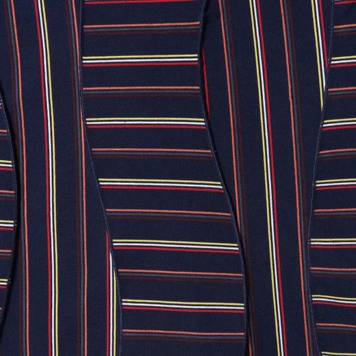 26T145SDSA男装2026新款高贵轻奢设计感撞色条纹刺绣明线圆领短袖T恤潮 商品图2