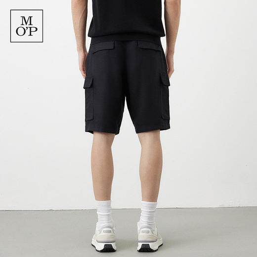 Marc O'Polo/MOP夏季新款休闲亚麻透气工装短裤黑色休闲男五分裤 商品图3