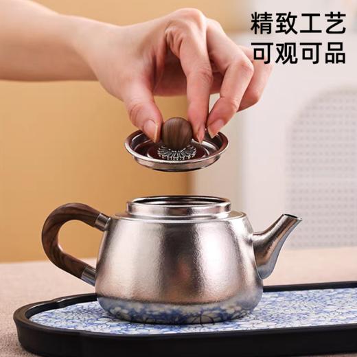 【高温上色不喷漆】TOSC特可 纯钛茶壶茶杯组合功夫泡茶送礼茶具 内外纯钛木质手柄 商品图4
