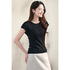 舒适天丝桑蚕丝针织衫 米思阳2026春夏新款休闲感T恤上衣女2110 商品缩略图1