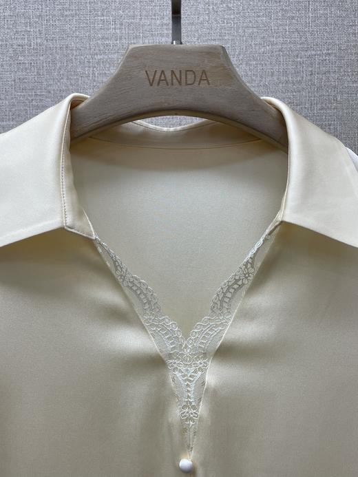 香槟色V领衬衣 商品图3