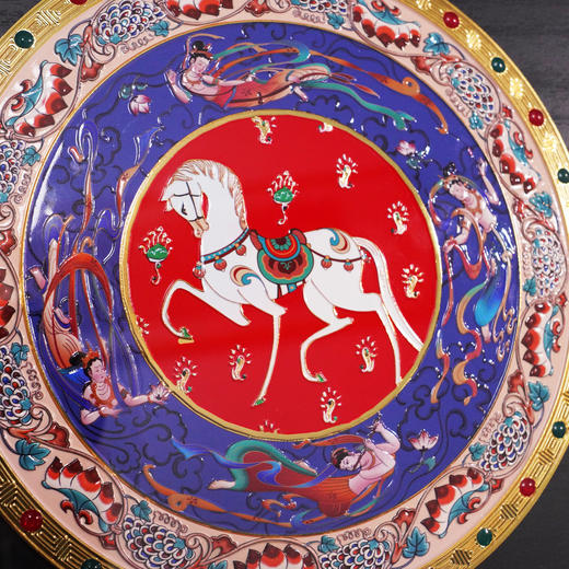 《神骏飞天》珐琅壁画 敦煌IP授权 常书鸿家族匠心之作 非遗工艺 全球限量 商品图2