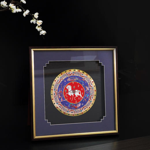 《神骏飞天》珐琅壁画 敦煌IP授权 常书鸿家族匠心之作 非遗工艺 全球限量 商品图4