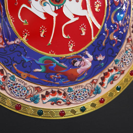 《神骏飞天》珐琅壁画 敦煌IP授权 常书鸿家族匠心之作 非遗工艺 全球限量 商品图5