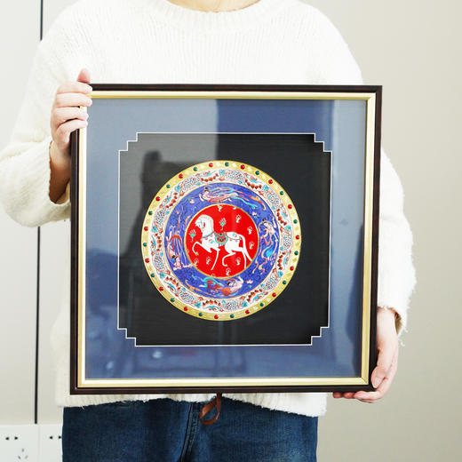 《神骏飞天》珐琅壁画 敦煌IP授权 常书鸿家族匠心之作 非遗工艺 全球限量 商品图6