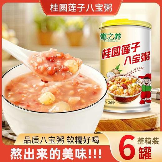 【健康养生粥❗软糯好喝】6罐装桂圆莲子八宝粥6罐*320g速食粥便携式粥营养早餐代餐即食代餐。rh 商品图0