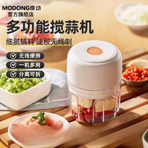 摩动蒜泥捣蒜器电动搅蒜器绞蒜蓉拉蒜大蒜末搅碎机打蒜器绞蒜神器 商品图0