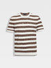 callisto白棕条纹圆领T恤 商品缩略图0