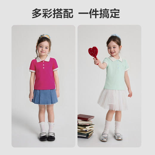 笛莎Deesha 2026年夏季新款小童女童POLOT恤 商品图3