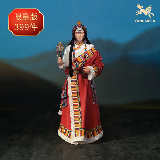 铜师傅《藏族姑娘》民族风少女限量铜摆件 客厅家居装饰工艺品 商品图0