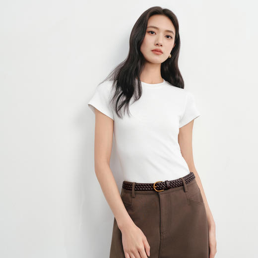 【ZJ】朱珠代言伊芙丽皮条编织百搭精致腰带女2026年新款1H39BY0171 商品图2