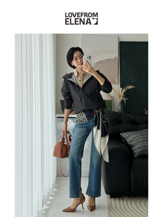 「工厂团购」简约百搭款  连帽拉链防风衣 商品图6